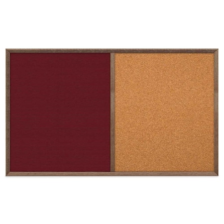 United Visual Products Slim Style Indoor Enclosed Corkboard, 18 UV501SC-BRONZE-RUBBER